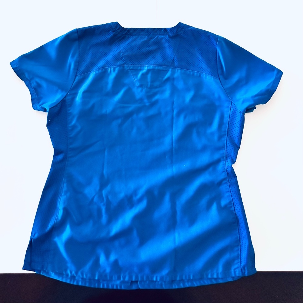 Scrubs Set Purple Label by Healing Hands in Royal Blue Size Medium Petite - Picture 7 of 12